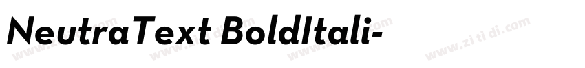 NeutraText BoldItali字体转换